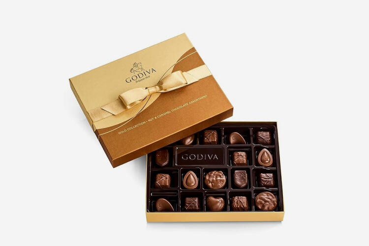 Fancy Chocolates Image of an open chocolate box
