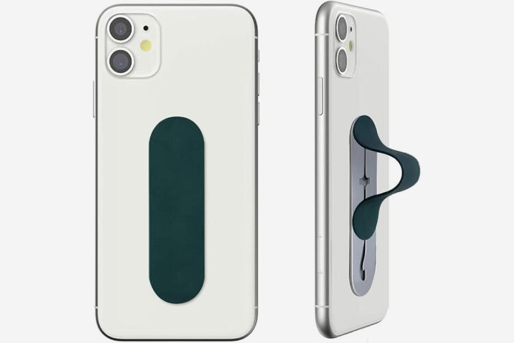 Cell Phone Finger Grip Strap Holder Image of a Cell Phone Finger Grip Strap Holder